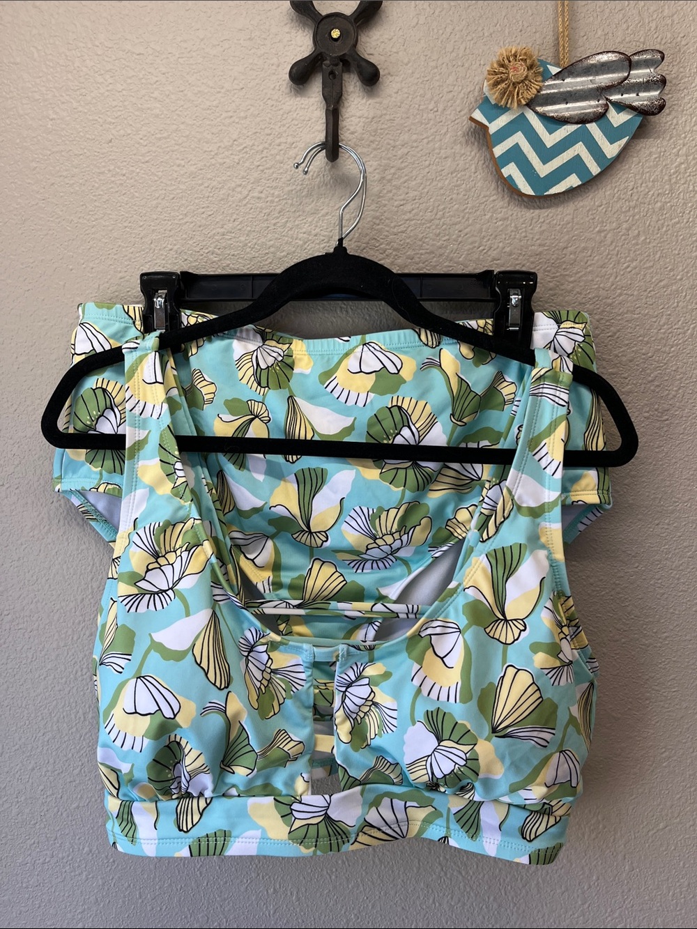 Hurley Mint Green Floral Two-Piece Swim Bikini